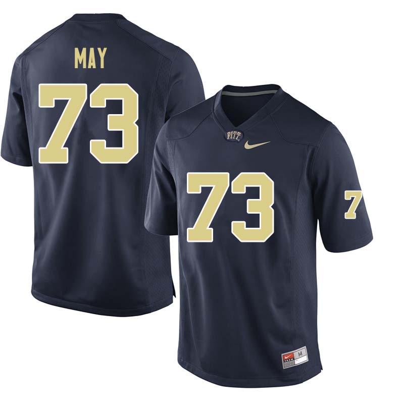 Men #73 Mark May Pittsburgh Panthers College Football Jerseys Sale-Navy